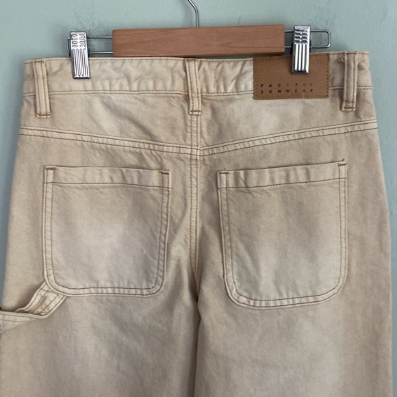 PacSun Cream Wide Leg Jeans - Picture 7 of 8